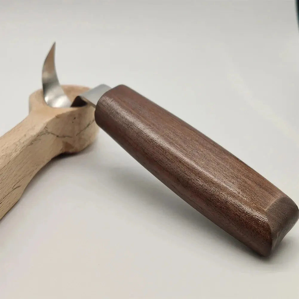 8-teiliges Holzschnitzset: Hand-Schnitzmesser-Set mit Nadelfeile - Holz-Löffelschnitzset für Anfänger Whittling