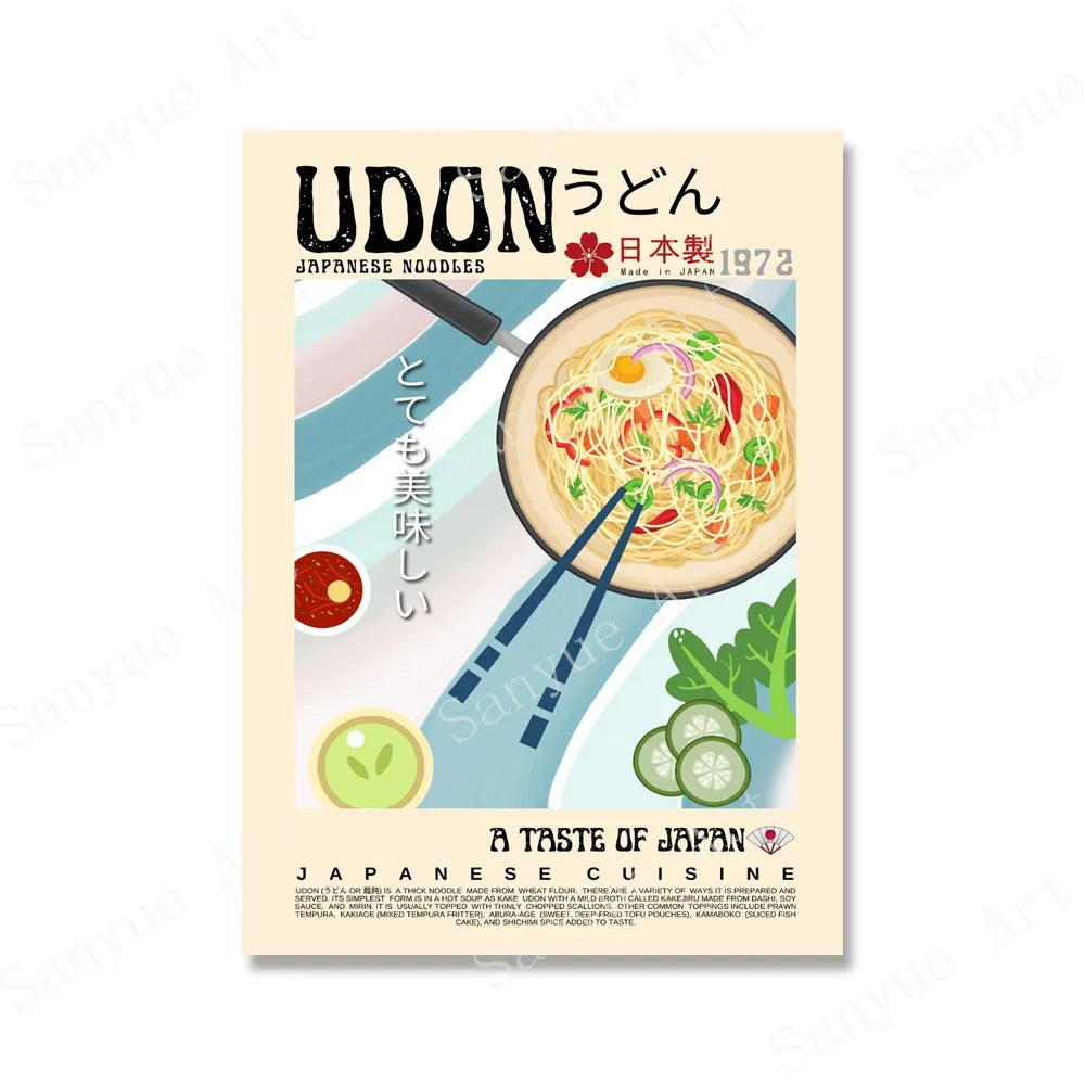 Japanische Retro Lebensmittelposter