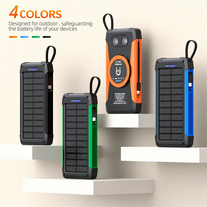 Frendorf | SolarMax Charge | Powerbank mit Solarpanel | Magnetisches Wireless Charging