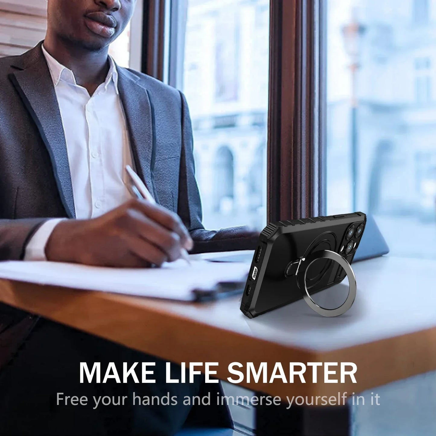 Frendorf | MagSafe iPhone 16/15 Ring Halter Magnetische Stoßfeste Hülle