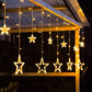 Solar Moon Star Lampe LED Lichterkette Dekoration