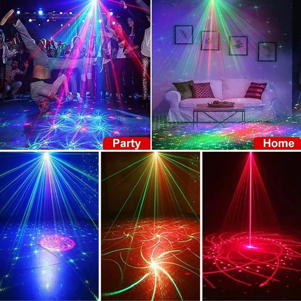 RGB Disco Lichter Bühne DJ Party Laserlicht Projektor - Stroboskop Club Zuhause Urlaub Dekorationslampe für Partystimmung