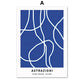 Nordic Simple Aesthetics Wandkunst Nude Linie Blau Abstrakt HD Öl auf Leinwand Poster Zuhause Schlafzimmer Wohnzimmer Dekoration Geschenk