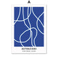 Nordic Simple Aesthetics Wandkunst Nude Linie Blau Abstrakt HD Öl Auf Leinwand Poster Zuhause Schlafzimmer Wohnzimmer Dekoration Geschenk