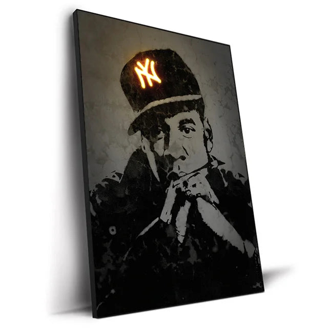 Hip Hop Sänger Abstrakte Wandkunst Gemälde
