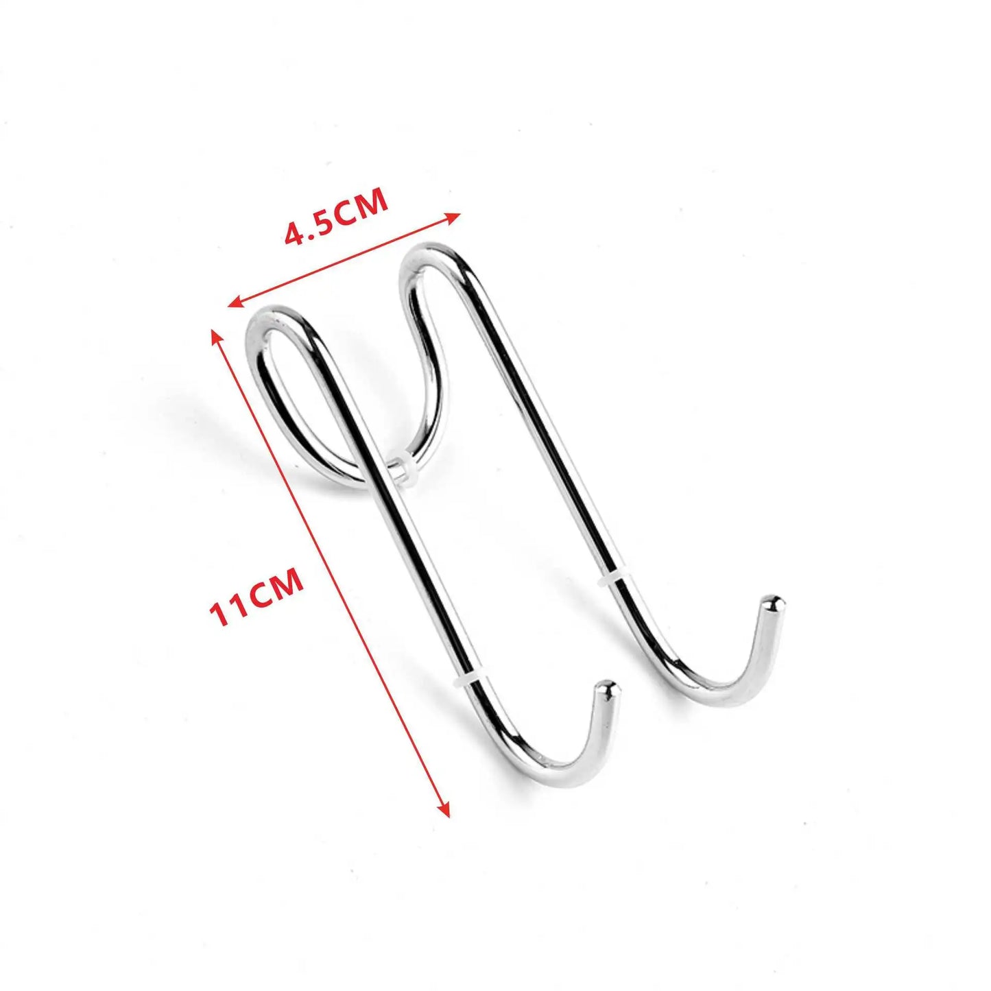304 Edelstahl Glastür Duschhaken - Handtuchhalter Haken für Küche und Bad - Bohrfreier Haken (1/2 Stk)