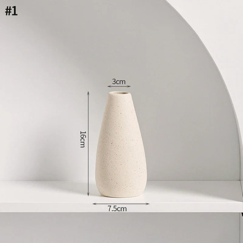 Minimalistische Keramik Blumenvase