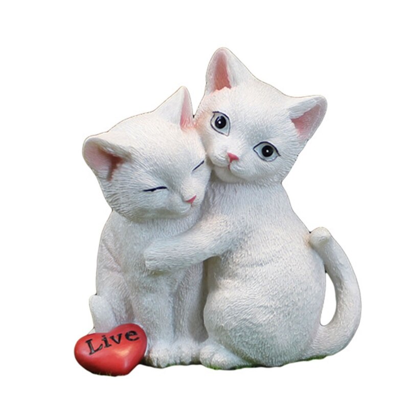 Niedliche Paar Katze Figurine