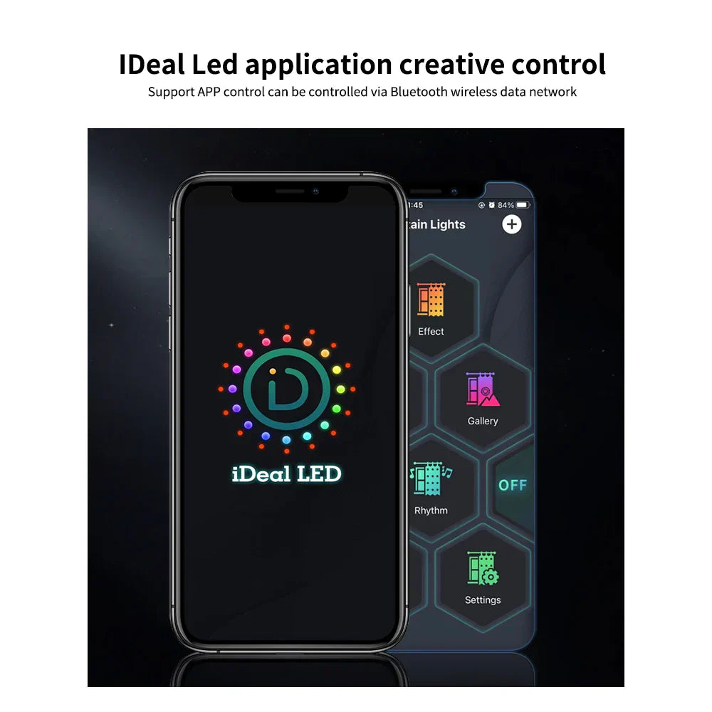 Frendorf | Musikalische RGB Vorhang Girlande LED Fensterlichter