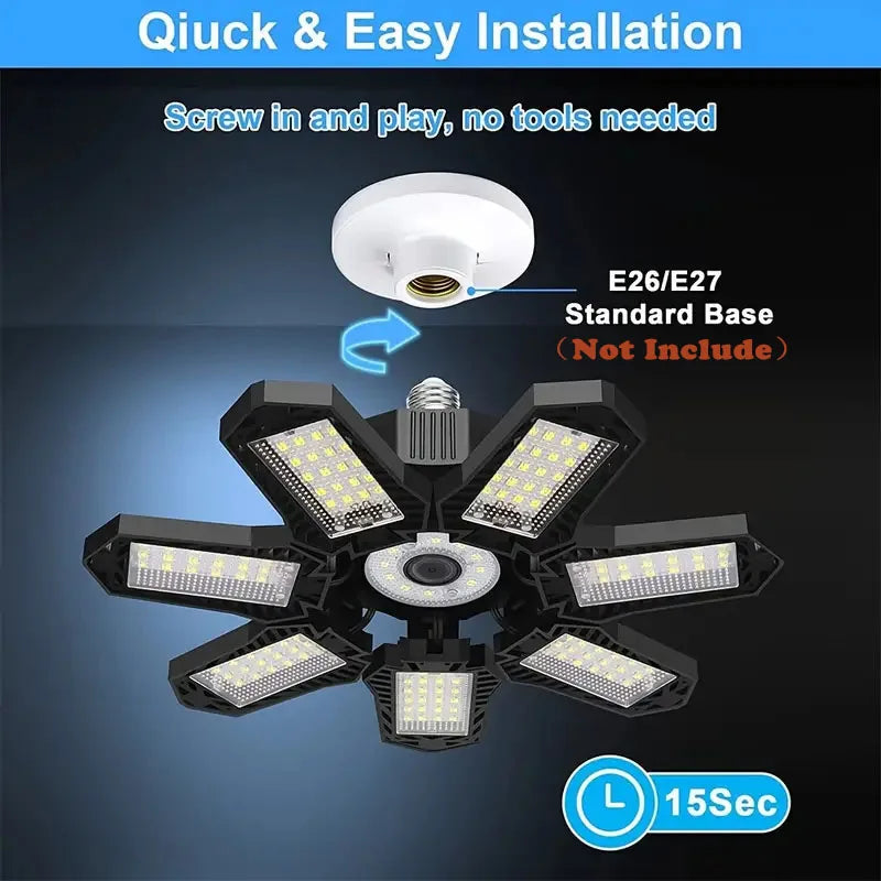 Frendorf | FlexiBeam | LED Deckenleuchte | Verstellbare Lichtpaneele | Für Werkstatt & Garage