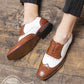 Frendorf | Herren Luxus Schuhe Brogue Schnürung Casual Britischer Stil Kontrastfarbe Oxford Büro