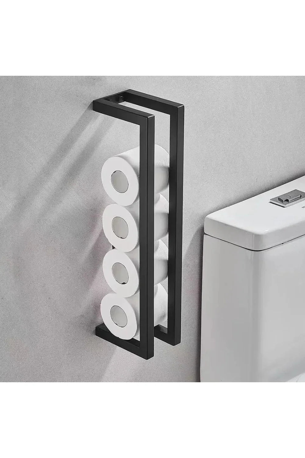 Schlanke schwarze Badezimmerablage