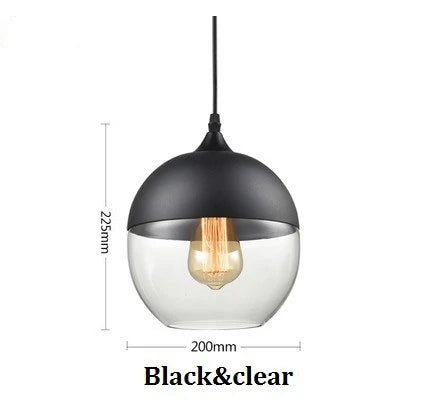Frendorf | Moderne Glas Pendelleuchte – Retro Deckenlampe für Küche, Esszimmer, Schlafzimmer, Bar, Café und Innendekoration für Tische