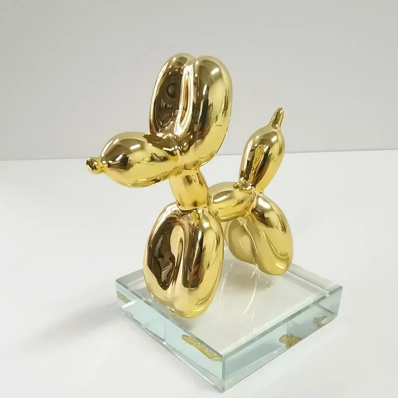 Nordic Ballon Hund Skulptur Harz Tier Ornament Kunst Skulpturen und Figuren Handwerk Hause Dekoration Zimmer Desktop Zubehör