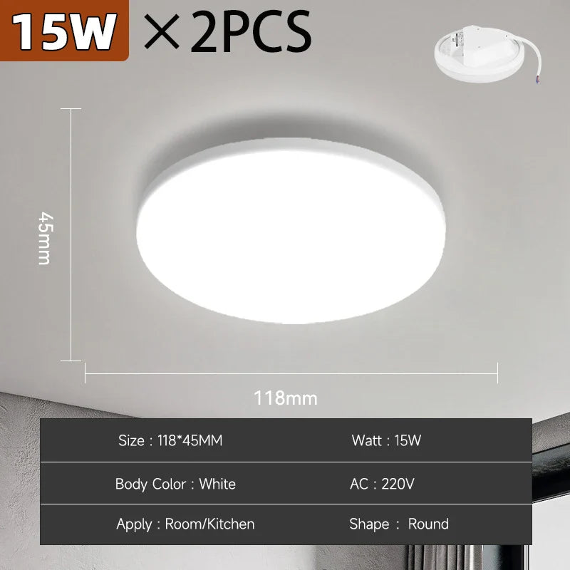 Frendorf | Moderne LED-Deckenlampe – 18W/30W/40W/72W Runde Deckenleuchte für Wohnzimmer, Schlafzimmer, Küche und Badezimmer