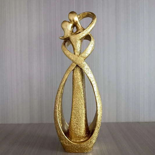 Vilead 23 cm Sandstein-Skulptur, dekorative Liebhaber-Hochzeitsstatue, Heimdekoration, Valentinstag-Souvenirs, Figuren, Ornamente