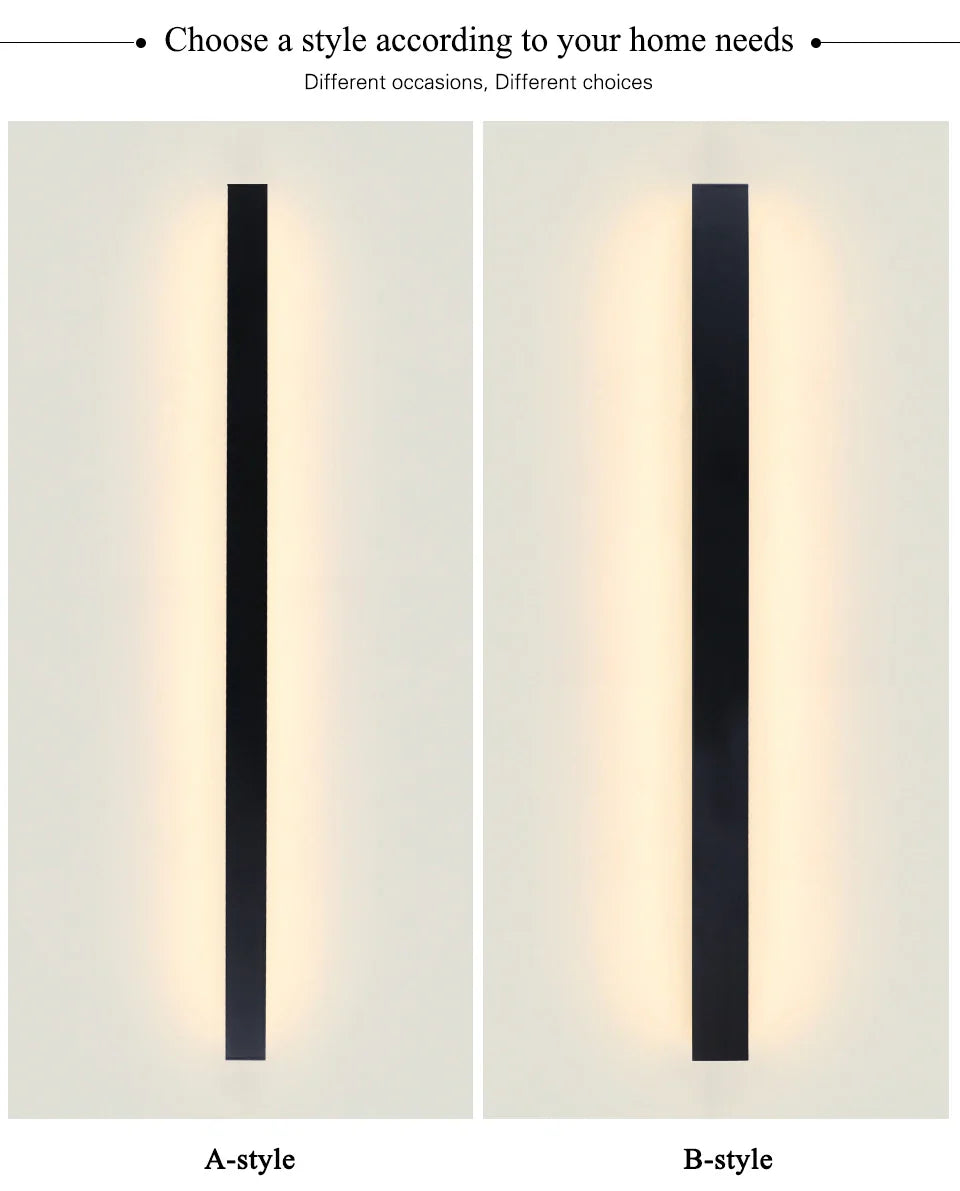 Beleuchten Sie Ihren Raum mit moderner langer Streifen-LED-Wandlampe Sconce indo Decor