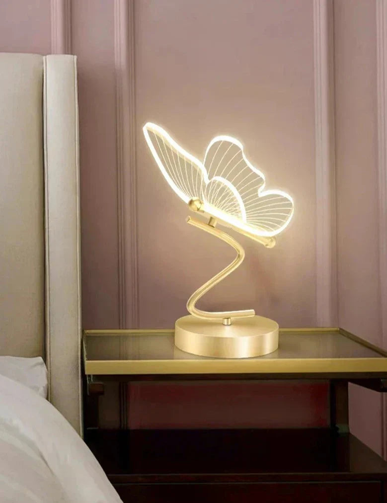 Frendorf | ButterLux LED Tischlampe | Schmetterlingsdesign | Moderne & Luxus Deko für Zuhause