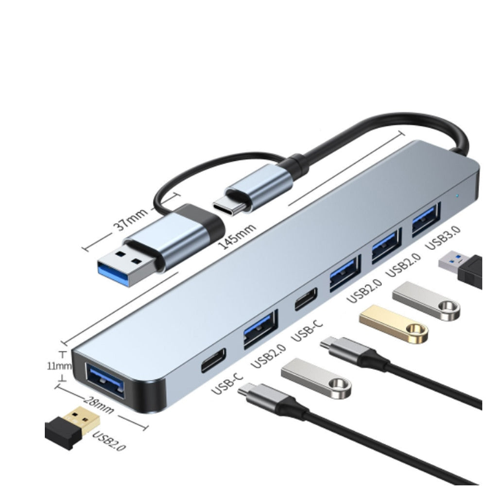 Thunderbolt 3 USB-C Hub mit HDMI, PD, SD/TF für MacBook Air M1 und iPad Pro
