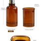 Frendorf | AquaSet Glas Badezimmer-Set | 4-teilig | Elegantes Apotheker-Design | Seifenspender, Zahnbürstenhalter & Zubehör