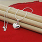 Frendorf | 925 Sterling Silber Solide Kleine Herzanhänger Halskette 16-30 Zoll Schlangenkette Für Frauen Hochzeit Charm Mode Schmuck