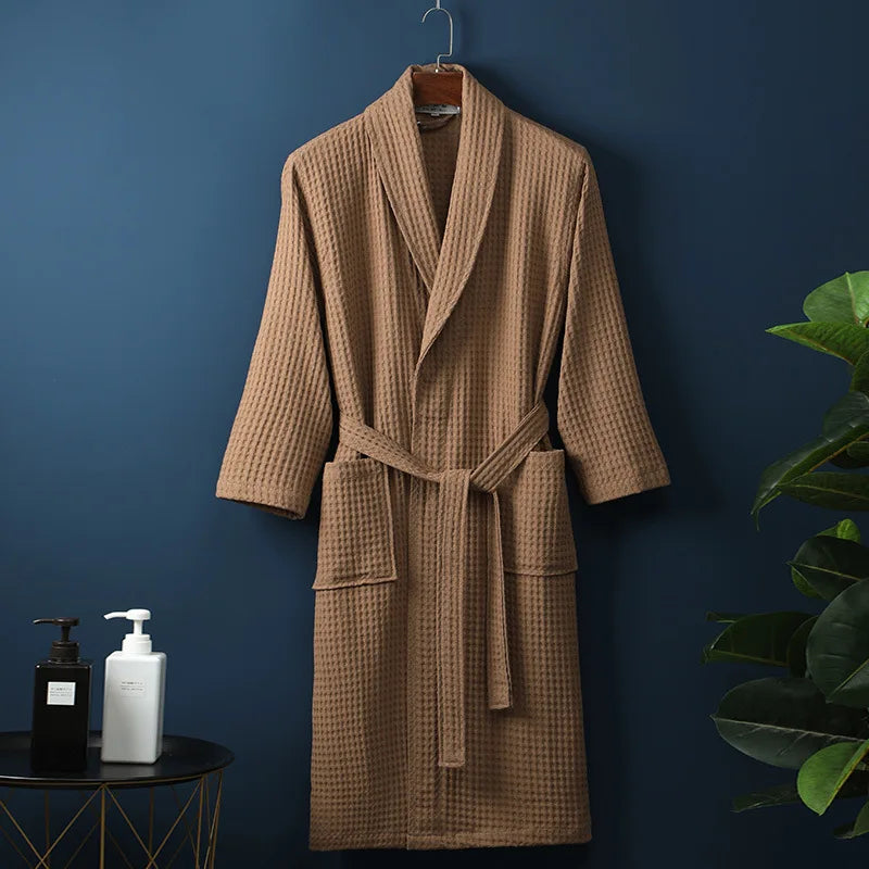 Frendorf | CozyCotton Premium Bademantel aus Baumwolle | Weich & Atmungsaktiv | Perfekt für Herren & Damen | Mit Taschen