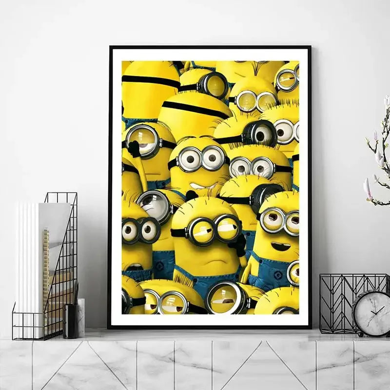 Süß-Cartoon-M-Miniones-Film POSTER Poster Drucke Wandbilder Wohnzimmer Wohnkultur Klein