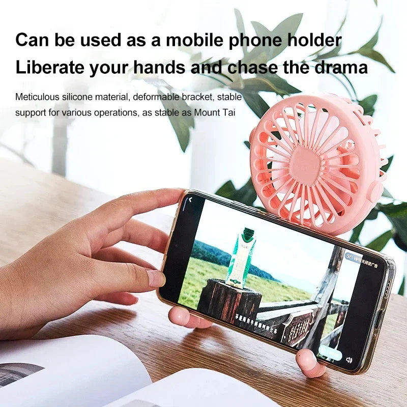 Frendorf | Breziona Mini-Ventilator | 360° Drehbar | USB & Akku | 3 Stufen | Ultrakompakt