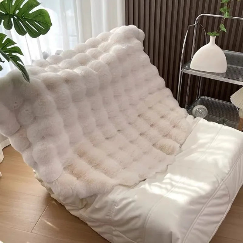 Frendorf | PlushCircle Rundteppich aus Kunstfell | Weich wie Kaninchenfell | Hochwertige Deko für Zuhause