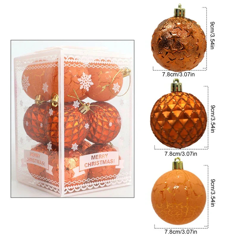 Frendorf | 12 Stück Mischmuster Weihnachtsball Baum Dekor
