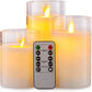 Frendorf | GlowLite™ Flammenlose LED Kerzen Set 3-teilig | Sicheres Stimmungslicht für Zuhause | Dekorative LED Kerzen
