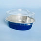 50 Stück 100 ml Aluminium Puddingbecher aus Alufolie mit Deckel - Herzförmige Einweg Mini Mousse Cupcake Behälter Backformen