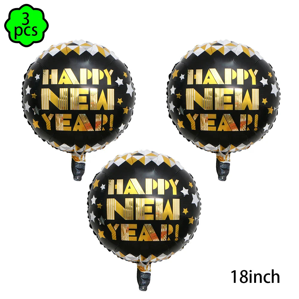 Neujahrsservietten Pappteller Becher Neujahr Tischdecken Tischüberwurf 2024 Neujahrsparty Dekorationen Silvesterparty Zubehör