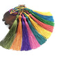 35 Stück Farbgemisch Lesezeichen Quasten - 13 cm Mini Quasten mit Schlaufen für DIY Bastel- und Schmuckherstellungszubehör