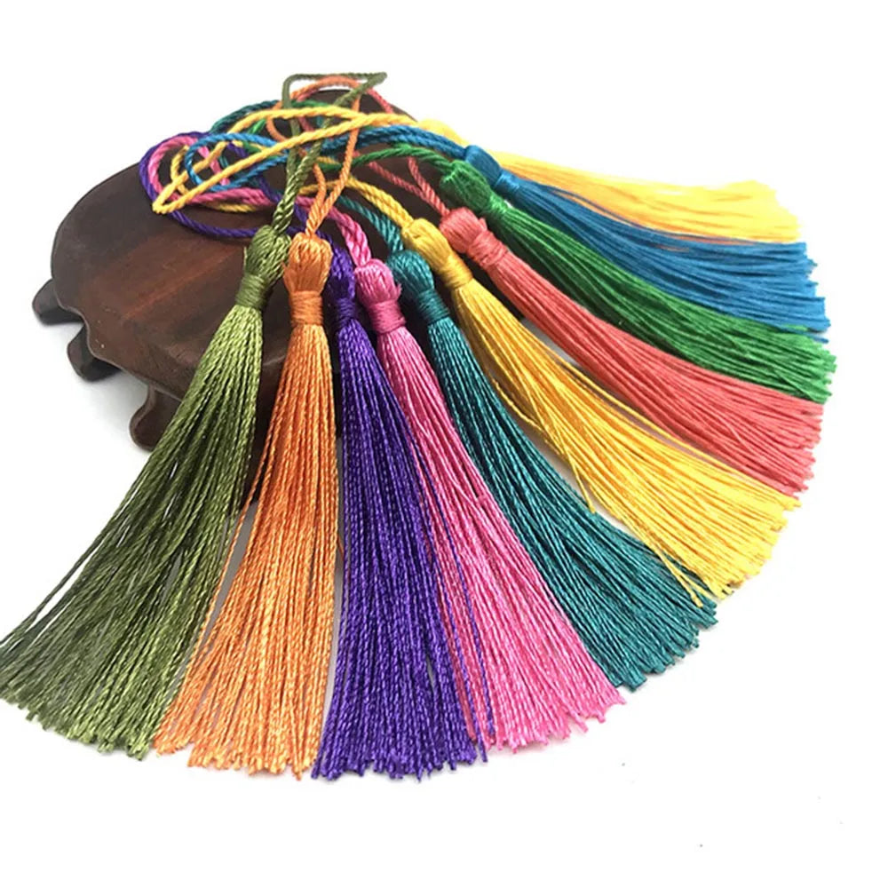 35 Stück Farbgemisch Lesezeichen Quasten - 13 cm Mini Quasten mit Schlaufen für DIY Bastel- und Schmuckherstellungszubehör