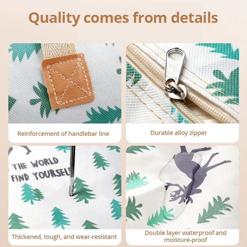 Frendorf | NestBox | Faltbare Aufbewahrungstasche | Staubdicht & Verstärkte Griffe | Für Decken, Kleidung & Spielzeug