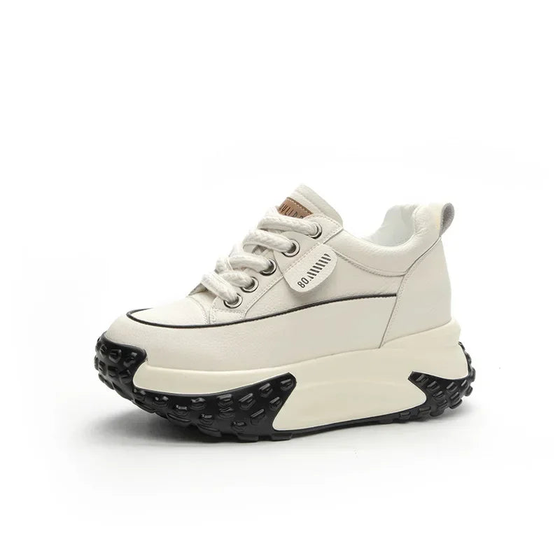 Frendorf | 7 cm Plateau-Keilsneakers aus Leder