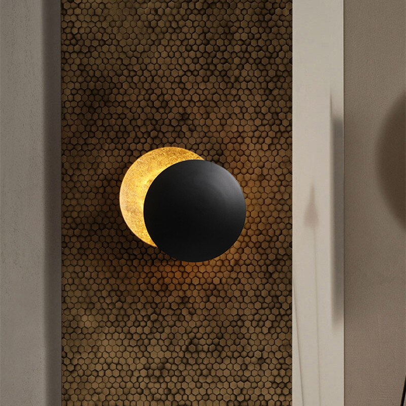 Frendorf | EclipseAura Wandleuchte mit Sonnenfinsternis-Design | LED Beleuchtung | Modern & Stilvoll | Für Wohn- und Arbeitsräume
