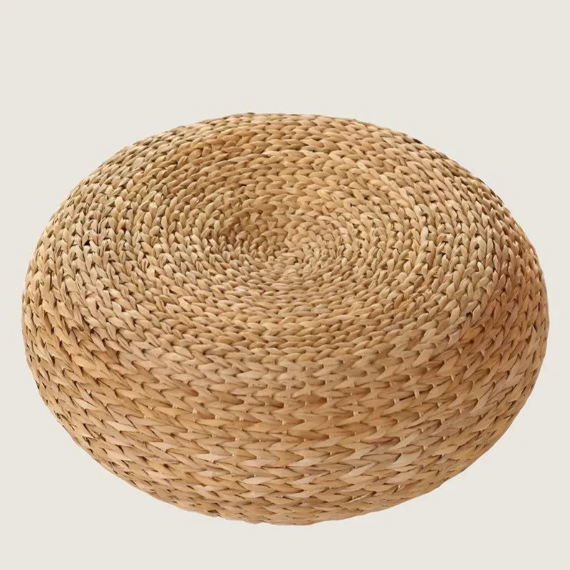 Japanisches Tatami Rattan Meditationskissen - Strohwoven Yoga Matte