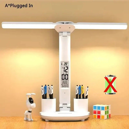 Frendorf | AuraFlex | LED-Tischlampe mit Ventilator | 3-in-1 Design | Touch-Steuerung & USB-Akku