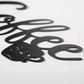 Coffee Bar Sign Metal Hanging Wall Art Plaque Black Letter Silhouette Cafe Kitchen Dining Room Decoration Bar Pub Club Poster