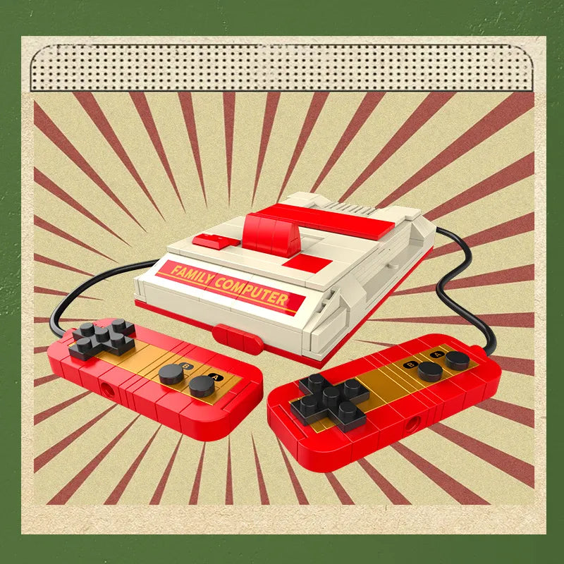 DIY Retro Elektrogeräte Möbel TV Computer Kassette Walkman Spielkonsolen Radio Bauklötze Modellziegel Sets Spielzeug