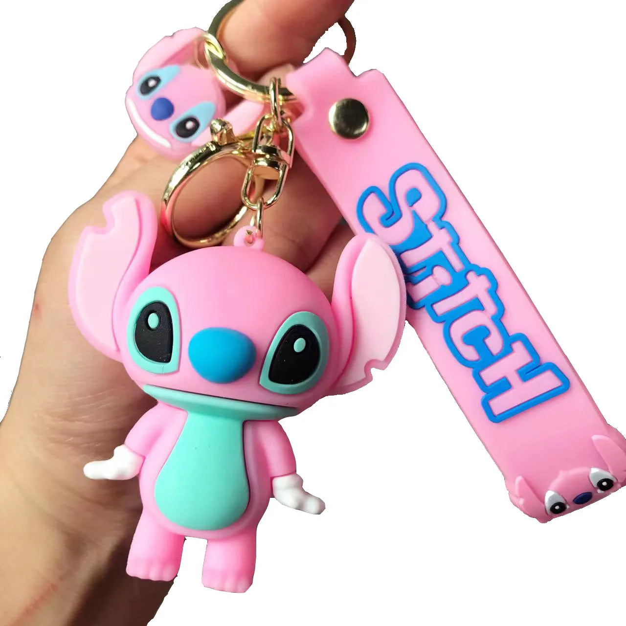 Anime Disney Schlüsselanhänger - Süßer Mickey Mouse, Minnie, Lilo und Stitch Cartoon Schlüsselring, Ornament und Autoanhänger, Perfekte Geschenke für Kinder
