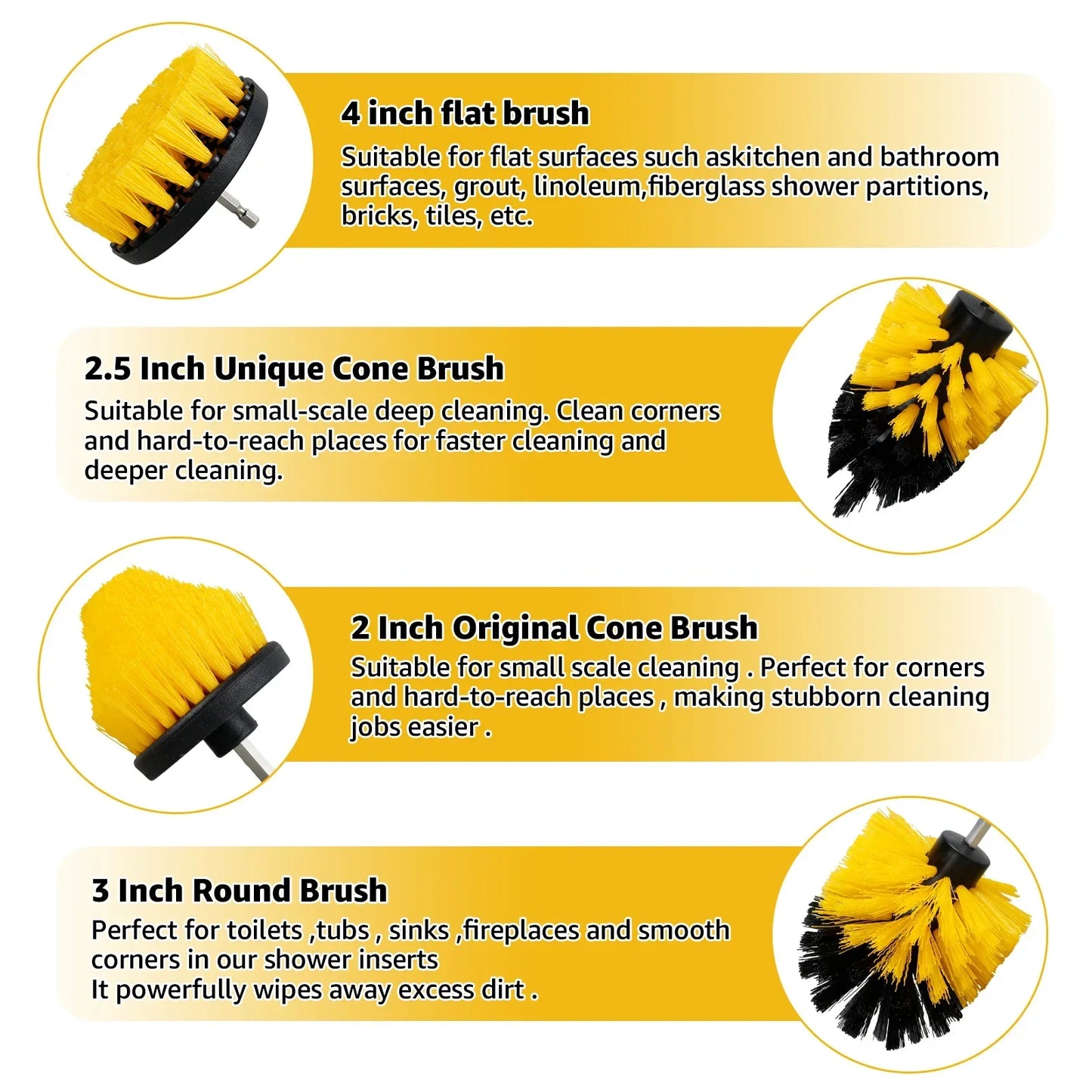 Frendorf | 5PCS Electric Drill Attachment Ultimative Reinigungsbürsten Set