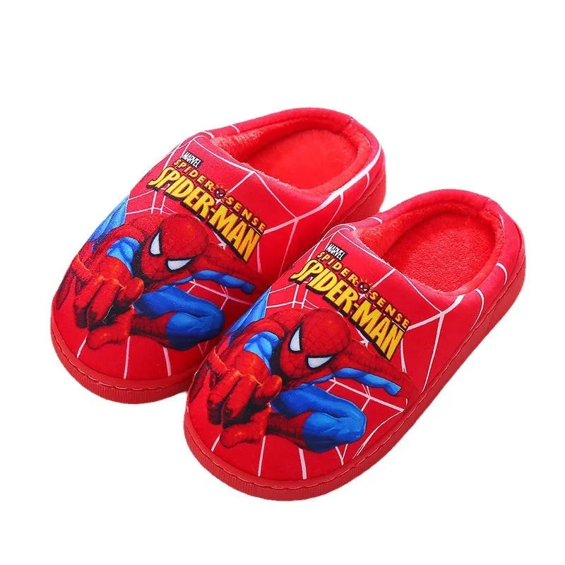 Frendorf | Spider-Man Kinder Hausschuhe – Weiche Baumwoll Hausschuhe für drinnen im Herbst und Winter
