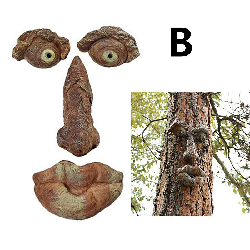 Augen der Natur: Baumgesicht Vogelfutterstation