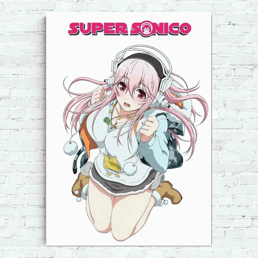 Super Sonico Anime Poster Home Office Wand Schlafzimmer Wohnzimmer Küche Dekoration Malerei