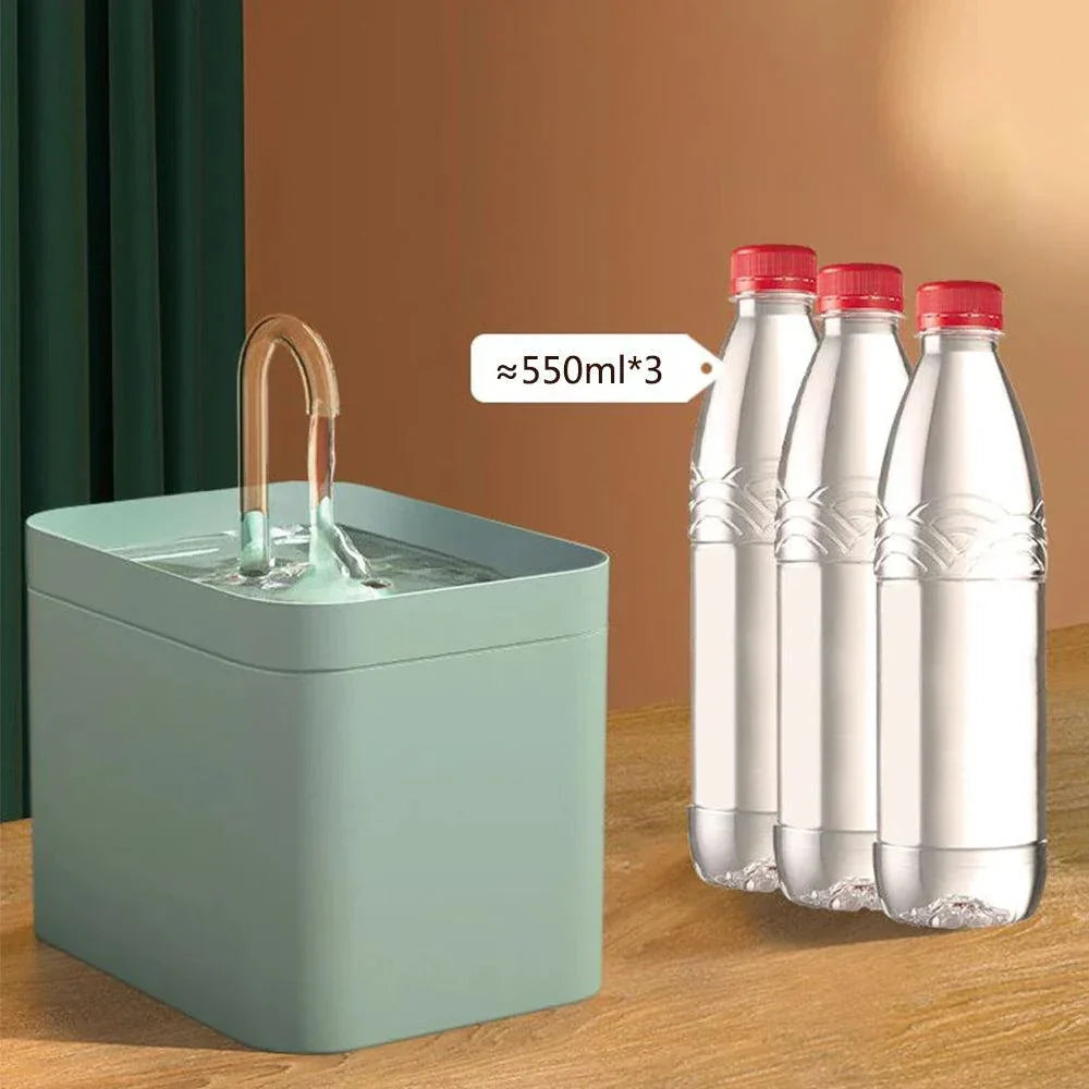 Frendorf | Ultra-leise Haustier-Wasserbrunnen mit intelligenter Filtration - 1,5 l Edelstahl