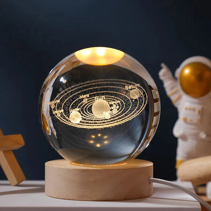 3D Mondkristallkugel Lampe
