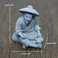Miniatur Alter Fischer Schach Spielen Sand Steine Figur Aquarium Ornamente Feengarten Bonsai Steingarten Landschaft Raumdekoration